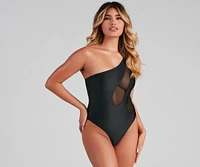 Take A Dip Mesh One Piece Swimsuit