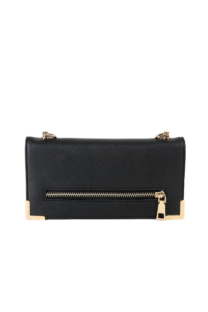 Wallet Crossbody With Metallic Hardware