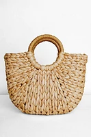 Woven Straw Hand Held Tote