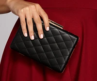 Best Friend Diamond Quilted Clutch