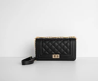 Quilted Elegance Faux Leather Handbag