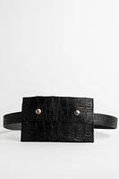 Croc Print Fanny Belt