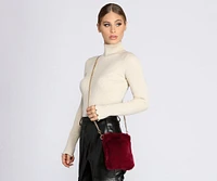 Faux Fur Cross-body Purse