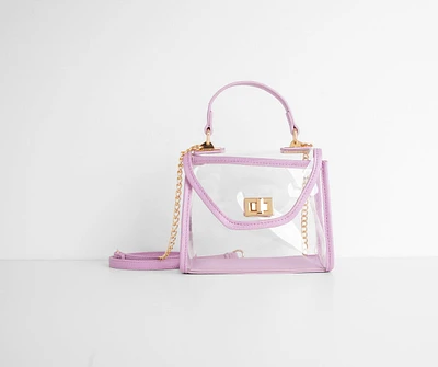 Spring's My Season Lilac Clear Purse