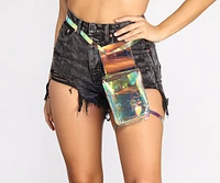 Packin' Heat Iridescent Thigh Fanny Pack