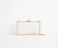 Clearly On Trend Box Clutch