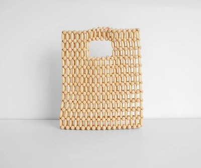 A  Summer Mood Wooden Beaded Mini Tote