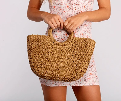 Hello Summer Straw Tote Bag