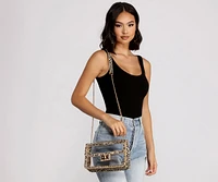 Fierce Fashionista Clear Crossbody Purse