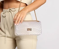 Top It All Off Clear Jelly Crossbody Purse