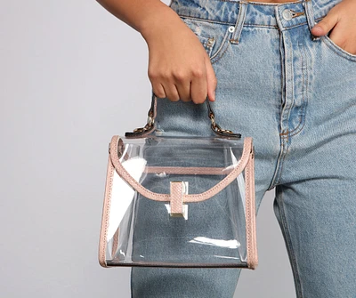 Chic Trendsetter Clear Crossbody Purse
