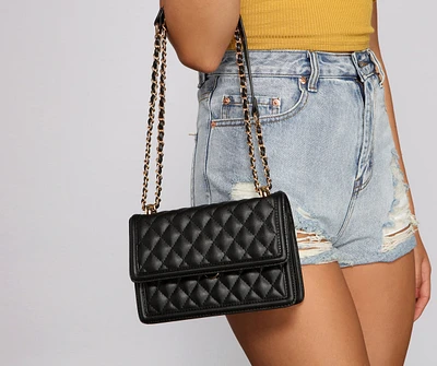 Classically Chic Quilted Diamond Crossbody