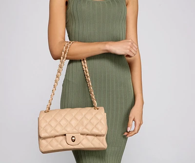 Luxe Vibes Quilted Crossbody Bag