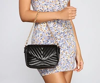 Trendy And Luxe Quilted Crossbody Purse