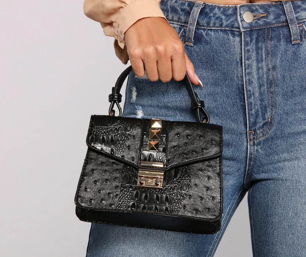 Fashionista Glam Studded Mini Purse