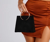Sophisticated Chic Micro Suede Ring Tote