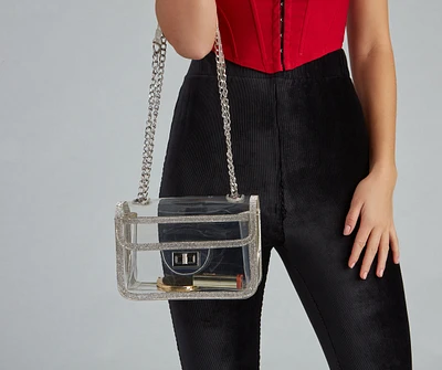 You Fancy Rhinestone Trim Crossbody