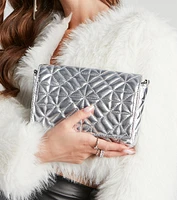 Stand Out Staple Metallic Shoulder Bag