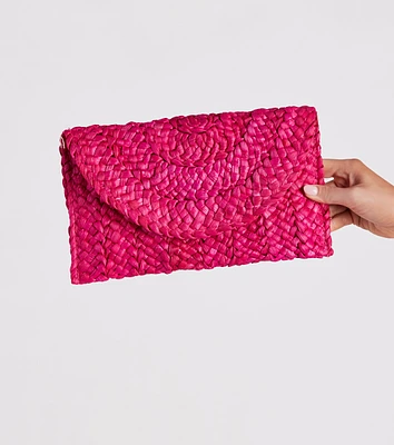 Summer Perfection Straw Clutch