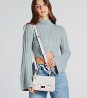 Day In The City Faux Leather Crossbody Bag