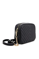 Faux Leather Chevron Crossbody