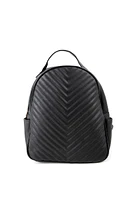 Faux Leather Quilted Chevron Backpack