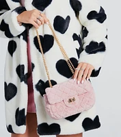 Furry And Fab Quilted Crossbody Bag
