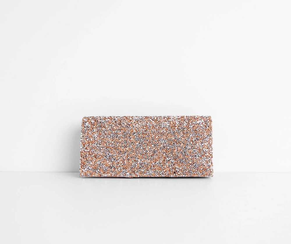 Pop The Rosé Beaded Clutch