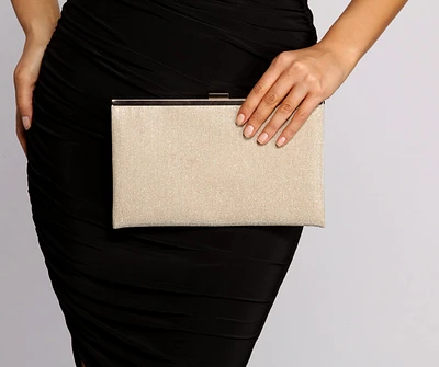 Dusted With Glitter Knit Clutch