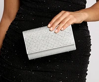 Radiating Rhinestone Clutch