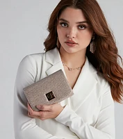 Timeless Shine Glitter Clutch