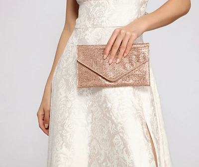 Rise And Glow Rhinestone Envelope Clutch