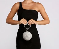 Sparkle On Rhinestone Sphere Clutch