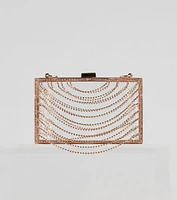 Dripping In Glamour Rhinestone Box Clutch