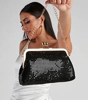 All This Shine Mesh Clutch Purse