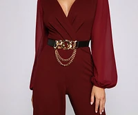 So Extra Chunky Chain Link Faux Leather Belt