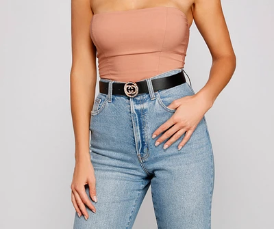 Luxe And Chic Vibes Faux Leather Belt