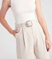 Chic Girl Pearl Statement Belt