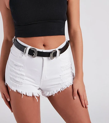 Chic Western Vibes Double Buckle Belt