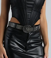 Ultimate Glitz Rhinestone Western Buckle Belt