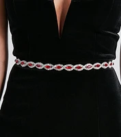 Glimmering Beauty Gemstone Infinity Chain Belt