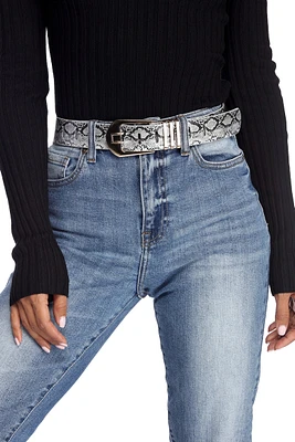 Sassy Snake Print Belt