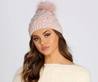 Bling Knit Pom Beanie