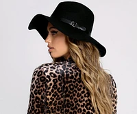 Wavy Brim Wool Hat