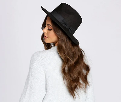 Faux Wool Panama Hat