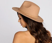 Boho Ready Faux Wool Panama Hat