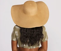 Basic Straw Wide Brim Floppy Hat