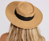Feel The Breeze Straw Tan Boater Hat