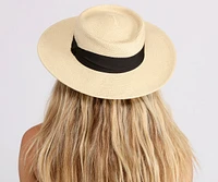 Feel The Breeze Straw Boater Hat