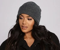 Shimmer On Lurex Slouchy Beanie